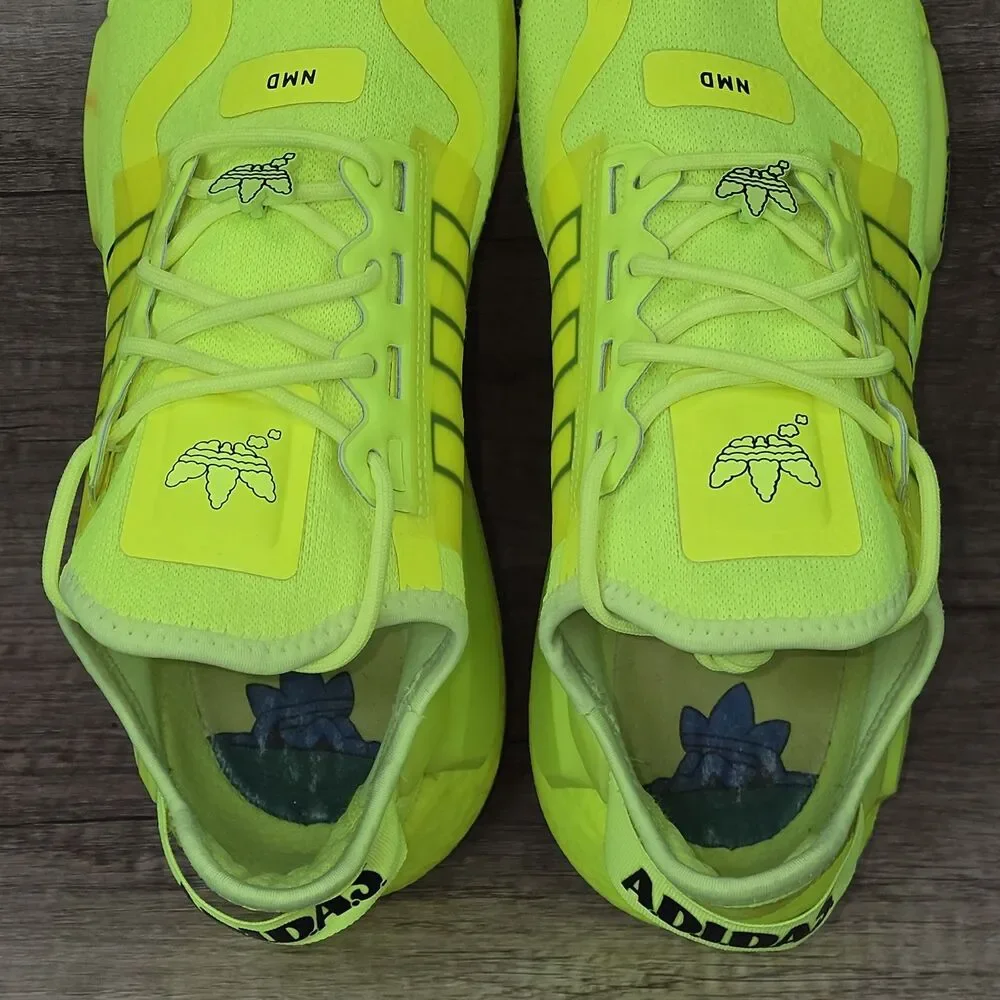 Adidas NMD R1 V2 Men's Size 8.5 Women's Sz 9.5 Solar Yellow Running Shoes H02654